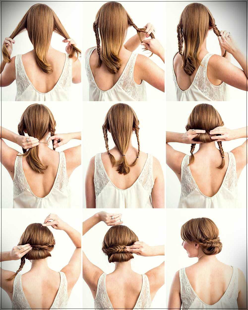 Как сделать прическу за 5 минут в домашних условиях на волосы средние волосы