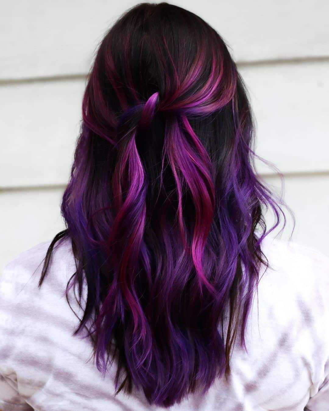 Фиолетовый цвет волос популярные оттенки и способы окрашивания фото - уход за волосами