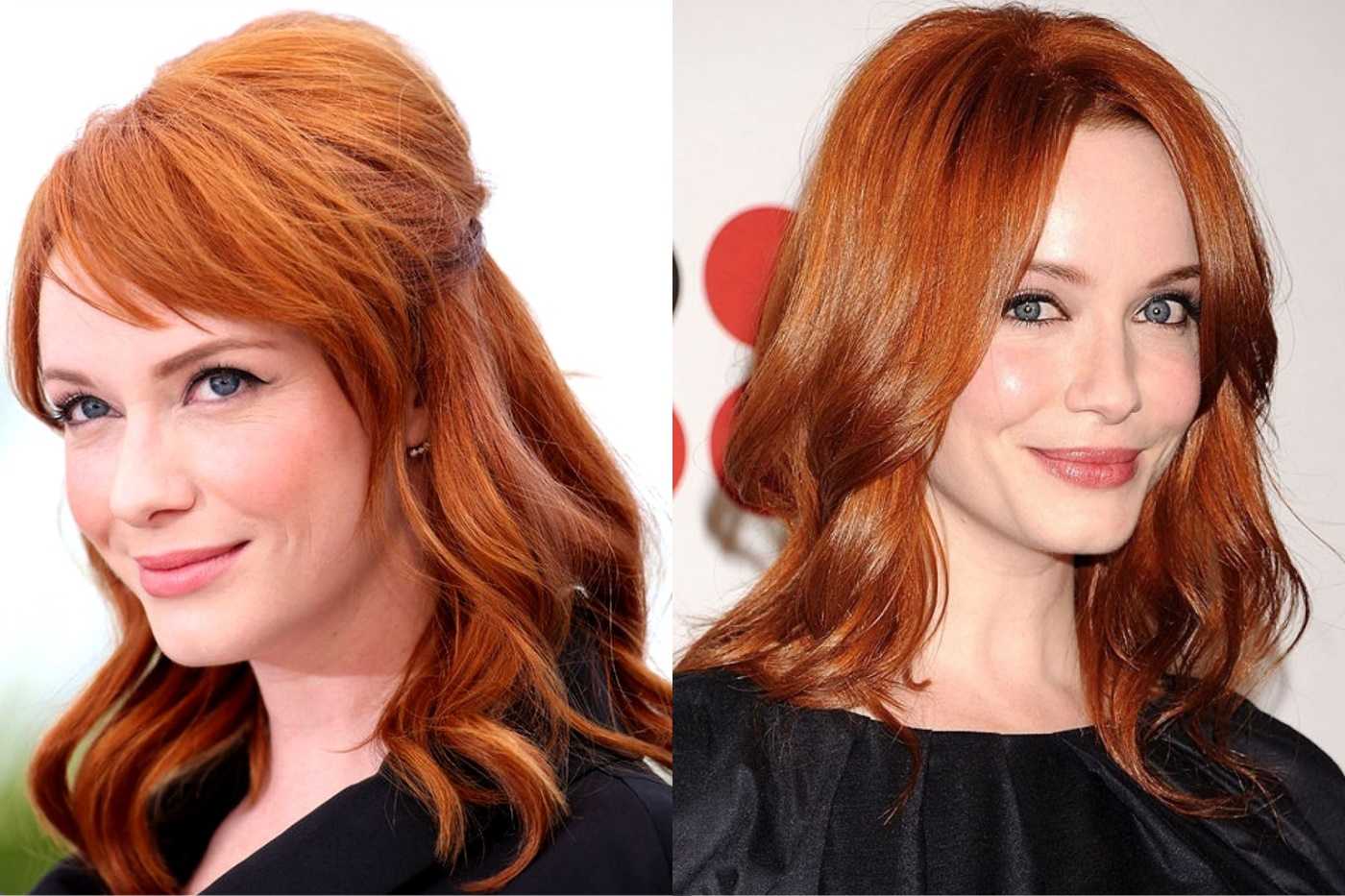 Рыжий цвет волос девушки с карими глазами фото до и после