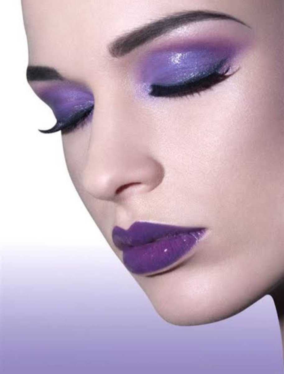 Фиолетовый макияж: мейкап глаз фиолетовыми тенями