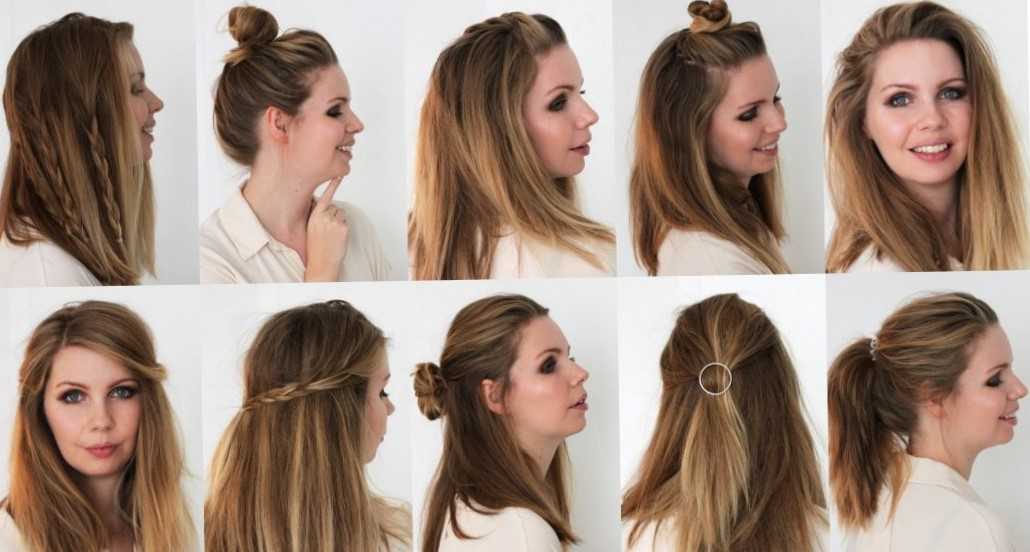 Советы, как сделать быстрые и легкие прически за 5 минут на средние волосы самой себе