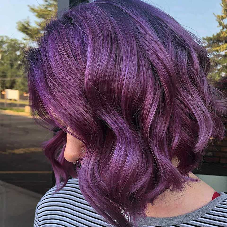 Фиолетовый цвет волос: как покрасить и кому идет