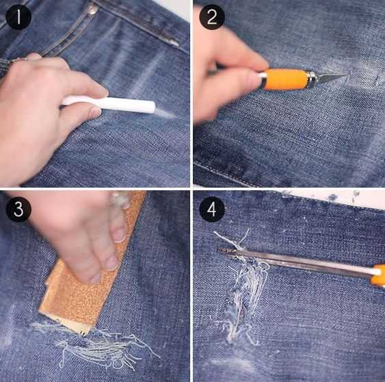 Потертые места на джинсах можно реставрировать: возвращаем им прежний цвет
