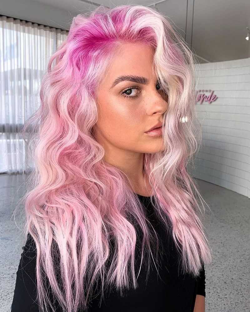 Розовые волосы: разнообразие цветов и оттенков + фото