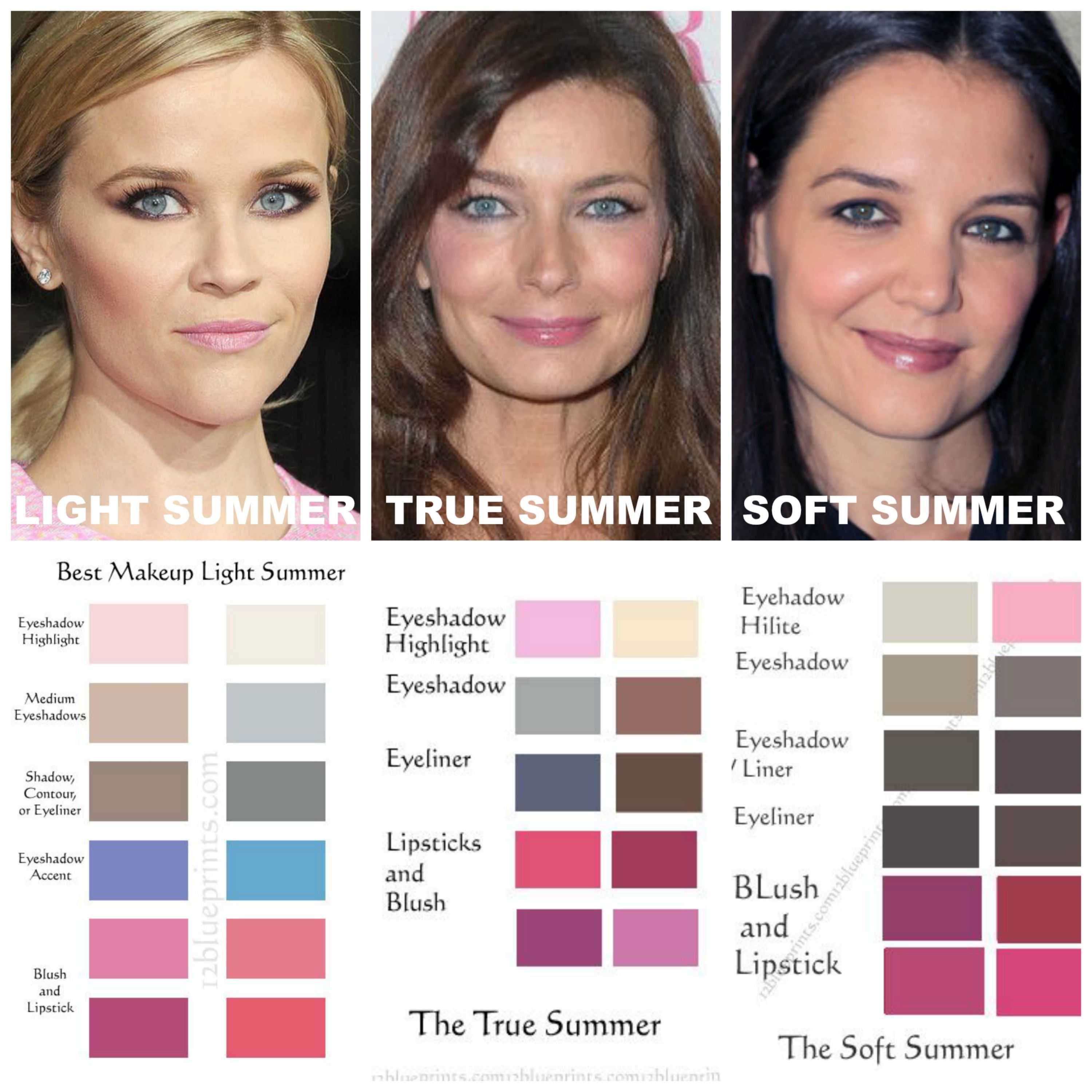 Цветотип лето: холодное, мягкое, контрастное, светлое и темное