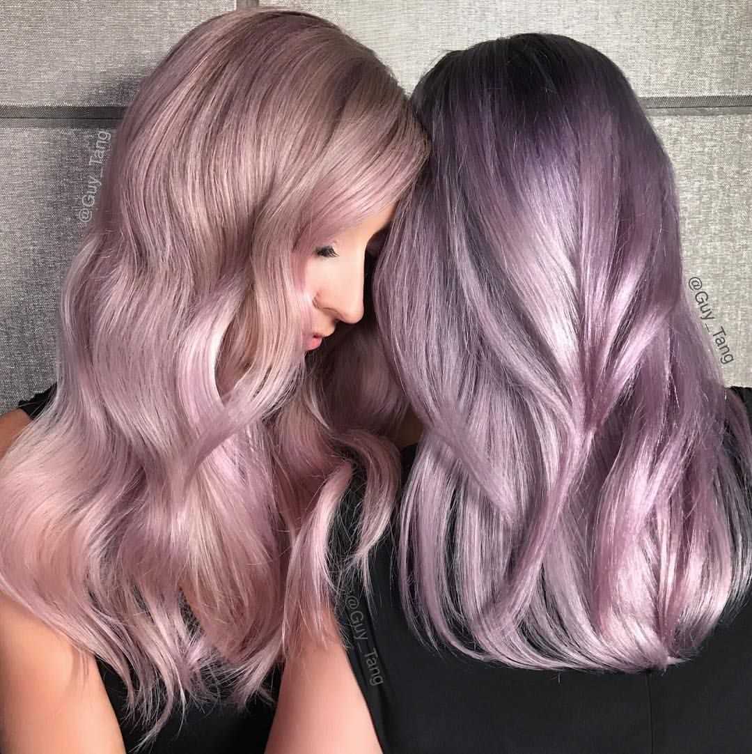 Мода 2021-2022 Пепельно-розовый цвет волос