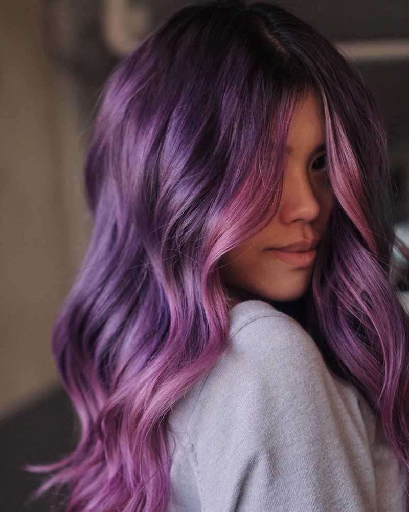 Фиолетовые волосы 2021-2022: 28 фото фиолетового окрашивания